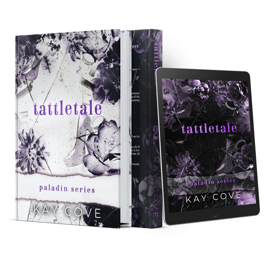 tattletale book mockup ipad and book by kay cove