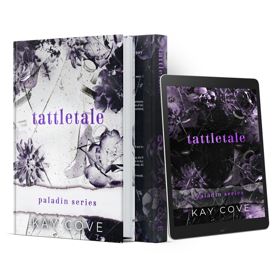 tattletale book 2 the paladin series ipad and book mockup by kay cove