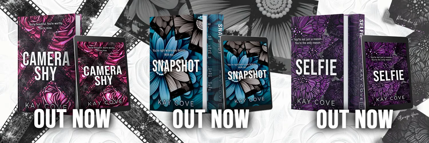 camera shy, snapshot, selfie books out now banner